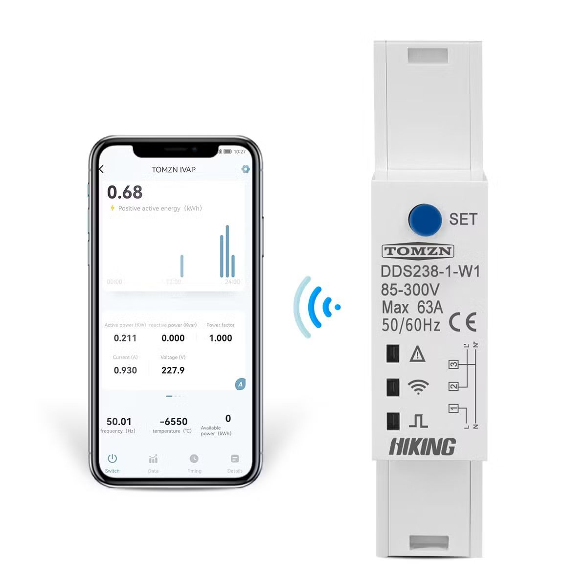 Contor Bidirectional Energie, WIFI TUYA , Volt Romania , Protectie Supra si Subtensiune